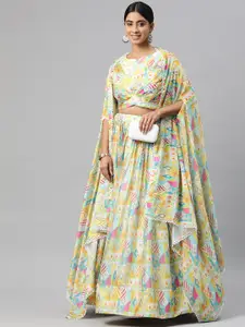 Readiprint Printed Ready to Wear Lehenga Choli with Jacket