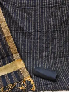 MANVAA Striped Woven Design Unstitched Dress Material