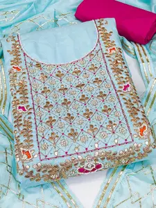 MANVAA Ethnic Motifs Embellished Unstitched Dress Material