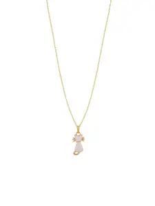 DressBerry Gold-Plated Cat shaped Pendant With Chain
