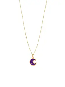 DressBerry Gold-Plated Stone Studded Pendant With Chain