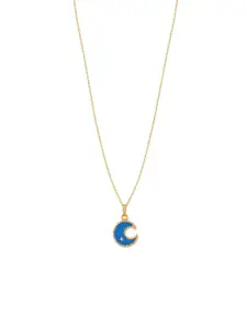 DressBerry Gold-Toned Gold-Plated Pendant With Chain