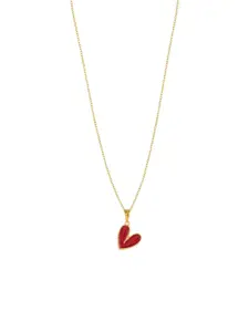 DressBerry Red Gold-Plated Pendant With Chain
