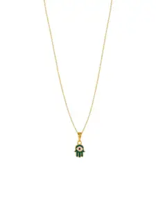 DressBerry Green Gold-Plated Pendant With Chain