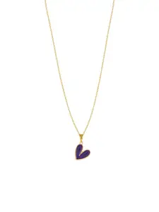 DressBerry Gold-Toned Gold-Plated Pendant With Chain