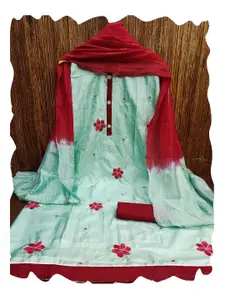 MANVAA Embroidered Pure Silk Unstitched Dress Material