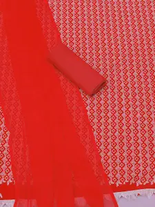 MANVAA Ethnic Motif Embroidered Unstitched Dress Material