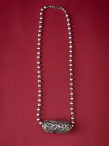 Shyle 925 Sterling Silver Tattva Chitai Design Drum Ball Pendant With Chain