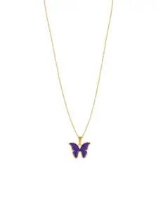 DressBerry Purple Gold-Plated Pendant With Chain