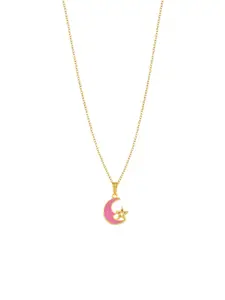 DressBerry Pink Gold-Plated Pendant With Chain