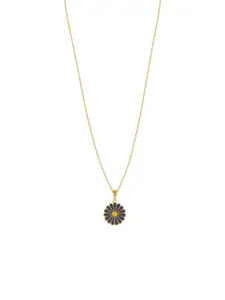 DressBerry Gold-Plated Flower shaped Pendant With Chain