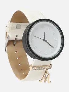 HAUTE SAUCE by  Campus Sutra Round Analog Watch With M Watch Charm