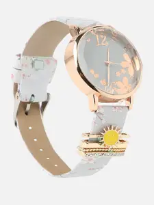 HAUTE SAUCE by  Campus Sutra Round Analogue Watch With Sun Watch Charm AW23_HSCW5112