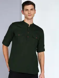 Kuons Avenue Pathani Mandarin collar Short Kurta