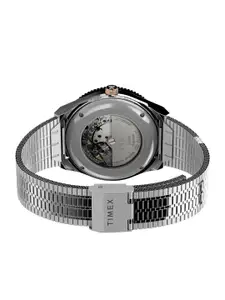 Timex Men Dial & Stainless Steel Bracelet Style Straps Analogue Calendar Watch TW2U96900U9