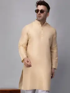 hangup trend Geometric Woven Design Mandarin Collar Straight Kurta