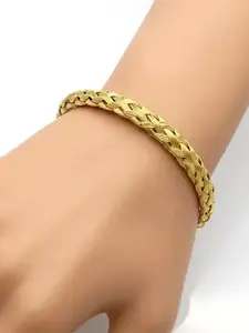 Fashion Frill Gold-Plated Cuff Bracelet