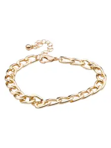 DressBerry Set Of 4 Gold-Toned Rose Gold-Plated Wraparound Bracelet