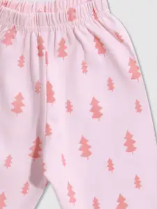 Moms Love Infants Boys Printed Pure Cotton T-shirt with Joggers