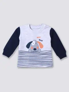 Moms Love Infants Boys Printed Pure Cotton T-shirt with Pyjamas