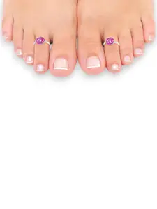 Taraash Set Of 2 Sterling Silver Toe Rings