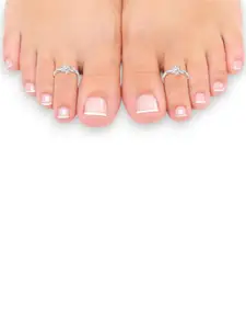 Taraash Set Of 2 Sterling Silver Toe Rings