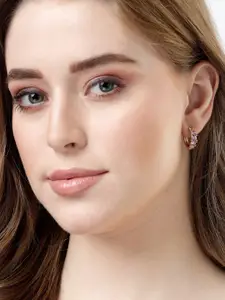 Scintillare By Sukkhi Gold-Plated Contemporary Hoop Earrings