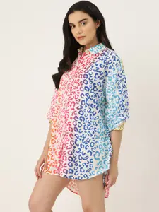 Ms.Lingies Animal Printed Shirt Nightdress