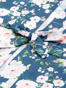 Ms.Lingies Floral Printed Robe with Lace Detail