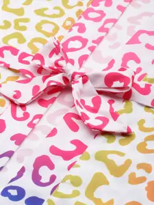 Ms.Lingies Animal Printed Robe with Lace Detail