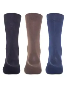 Supersox Men Pack Of 3 Cotton Calf-Length Socks