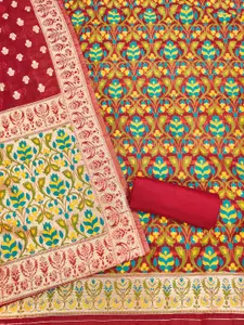 Panzora Ethnic Motifs Woven Design Unstitched Dress Material