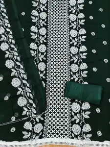 Panzora Floral Embroidered Unstitched Dress Material