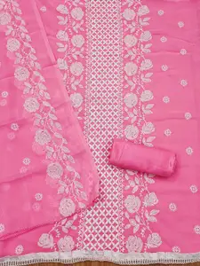 Panzora Floral Embroidered Unstitched Dress Material