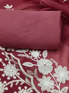 Panzora Floral Embroidered Unstitched Dress Material