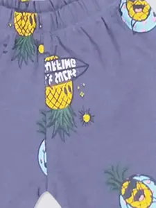 Moms Love Infants Boys Printed Pure Cotton T-shirt with Shorts