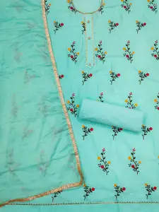 Panzora Floral Embroidered Unstitched Dress Material