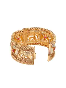 Peora American Diamond Gold-Plated Kada Bracelet