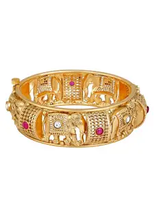 Peora Gold-Plated American Diamond-Studded Kada Bracelet