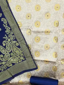 MANVAA Floral Woven Design Unstitched Dress Material