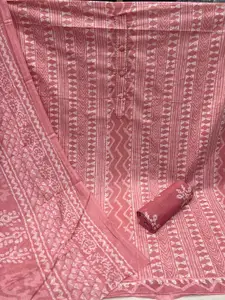 Panzora Ethnic Motifs Printed Gotta Patti Unstitched Dress Material