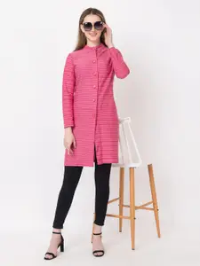 KEIKO Woven Design Boat Neck Kurti