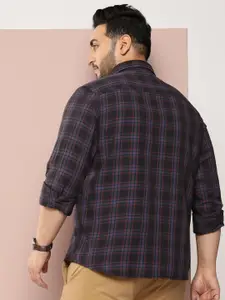 Sztori Plus Size Pure Cotton Checked Casual Shirt