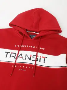 Richlook Typography Printed Hooded Pullover