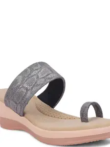 Liberty Printed One Toe Wedge Heels