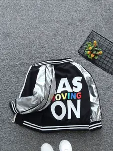 INCLUD Boys Typography Printed Lightweight Varsity Jacket