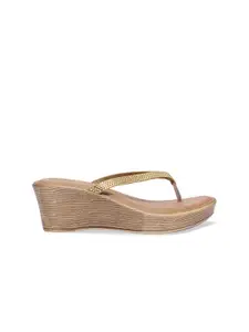 ERIDANI Embellished Open Toe Wedge Heels