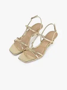 ALDO JOSEFINA Textured Strappy Open Toe Kitten Heels