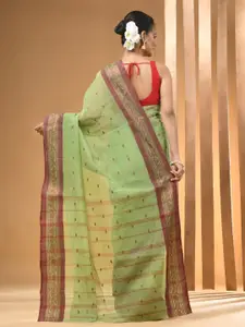 Arhi Ethnic Motifs Woven Design Zari Pure Cotton Taant Saree