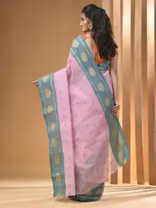 Arhi Ethnic Motifs Woven Design Pure Cotton Taant Saree